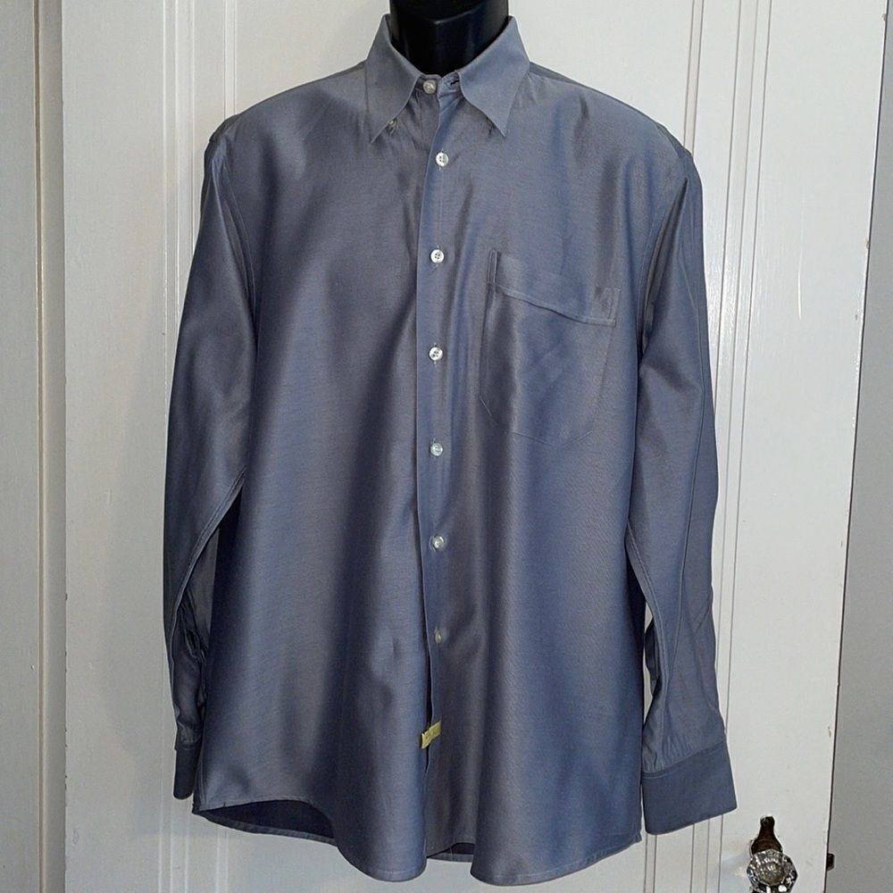 ‎Jack Victor shiny gray cotton shirt